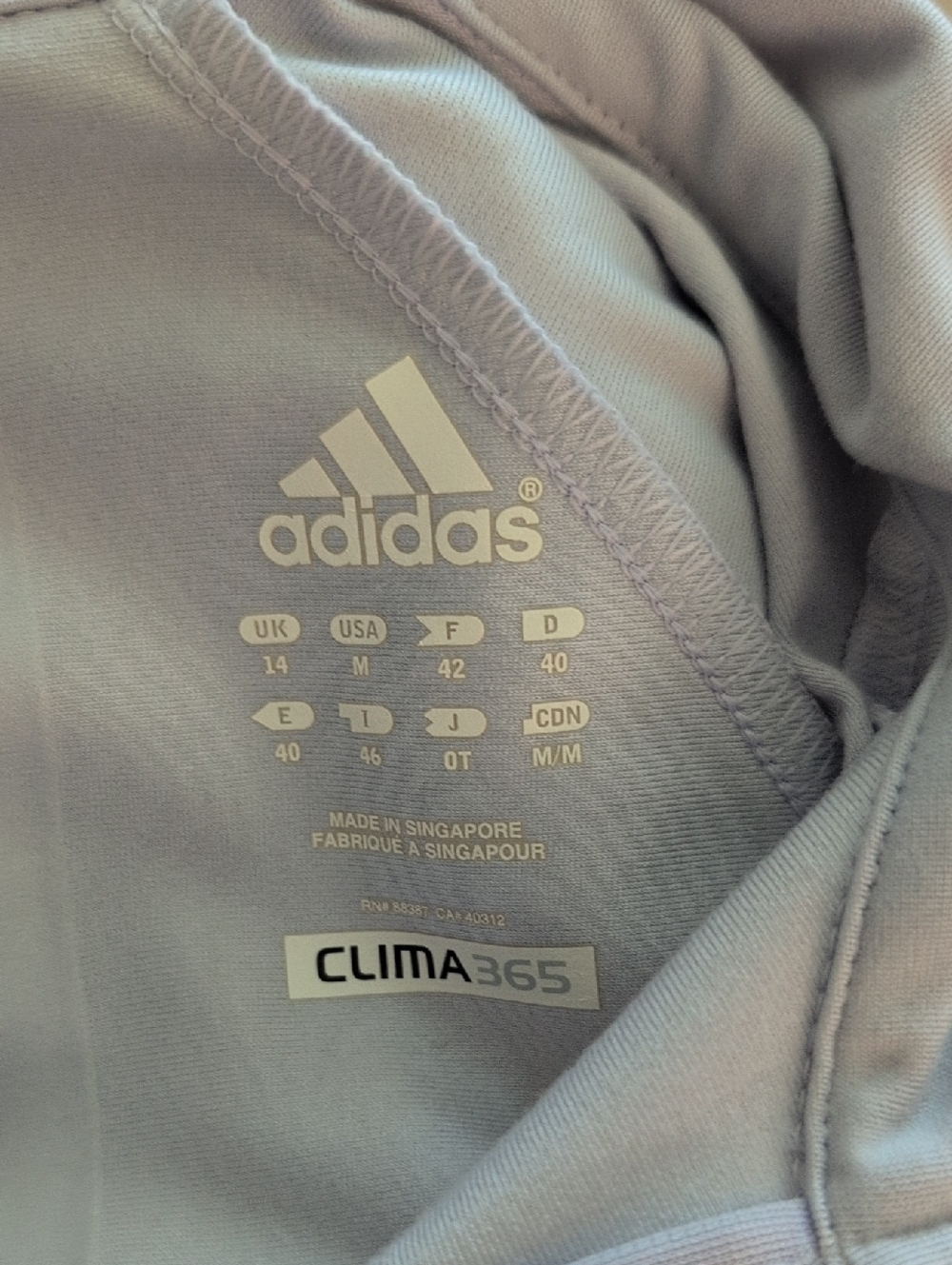 Adidas Cool Tone Light Lavender Full-Zip Track Jacket, Climalite - Picture 7 of 8